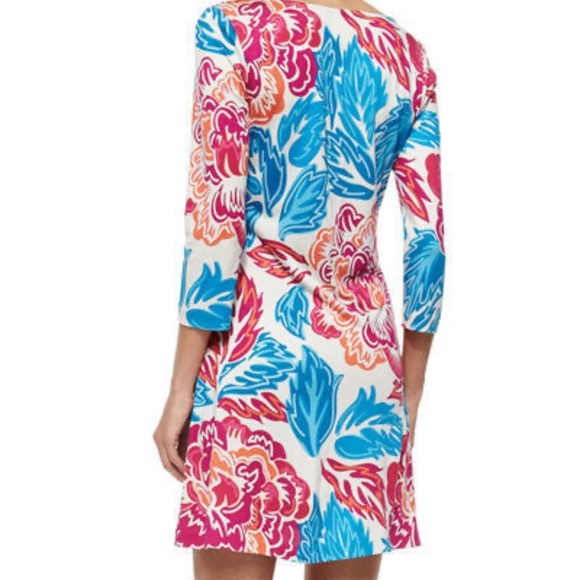 Diane Von Furstenberg 100% Silk Luxury Multicolor Summer Kaden Dress Size 6 - Picture 2 of 14